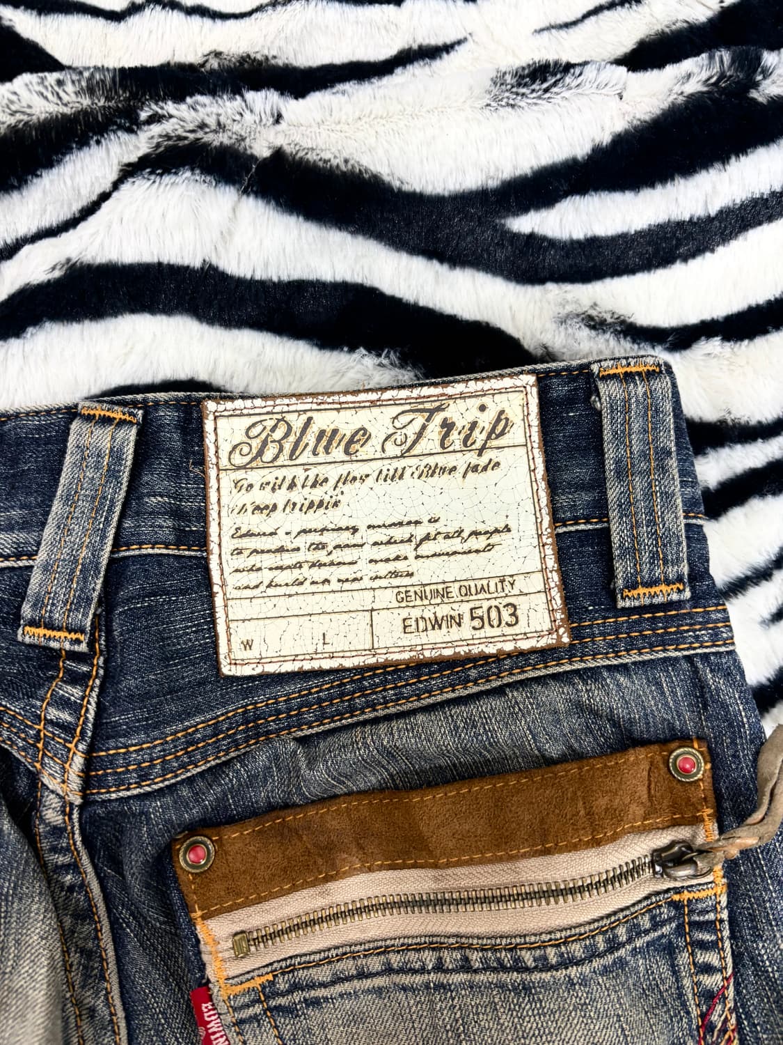 [Edwin 503]Y2K Grunge Washed Loose Fit P 상품이미지10