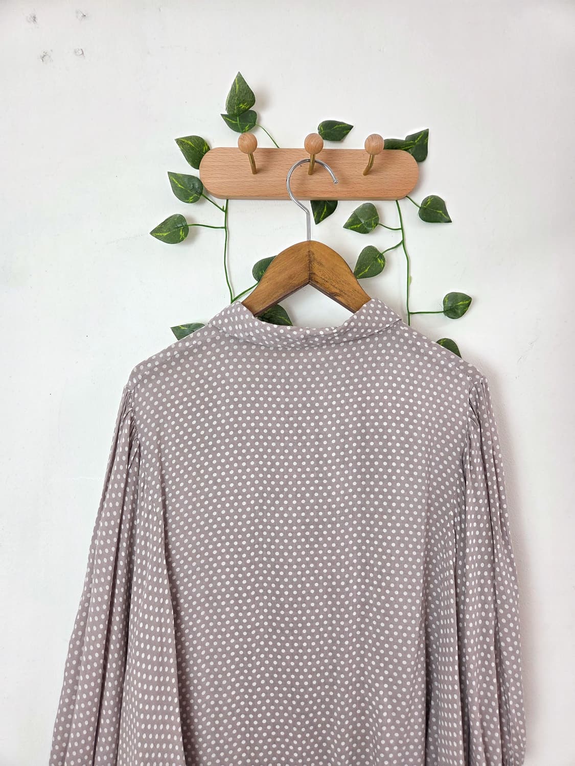 뮤트 핑크 도트 블라우스 상품이미지6