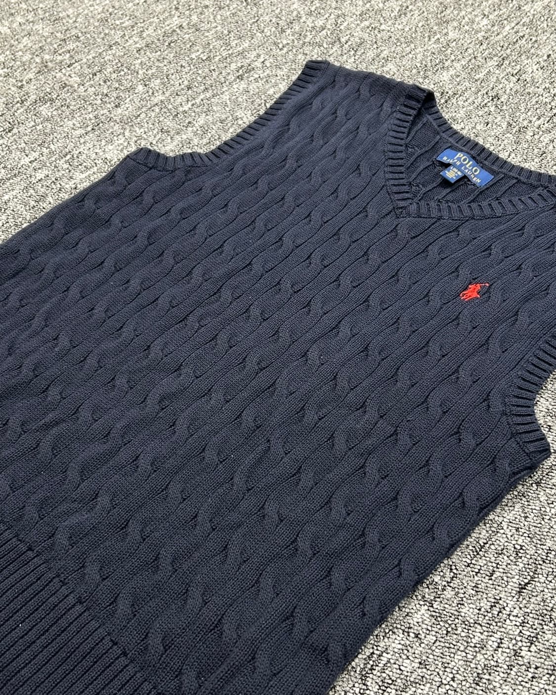 폴로 랄프로렌 케이블 니트 베스트 상품이미지2