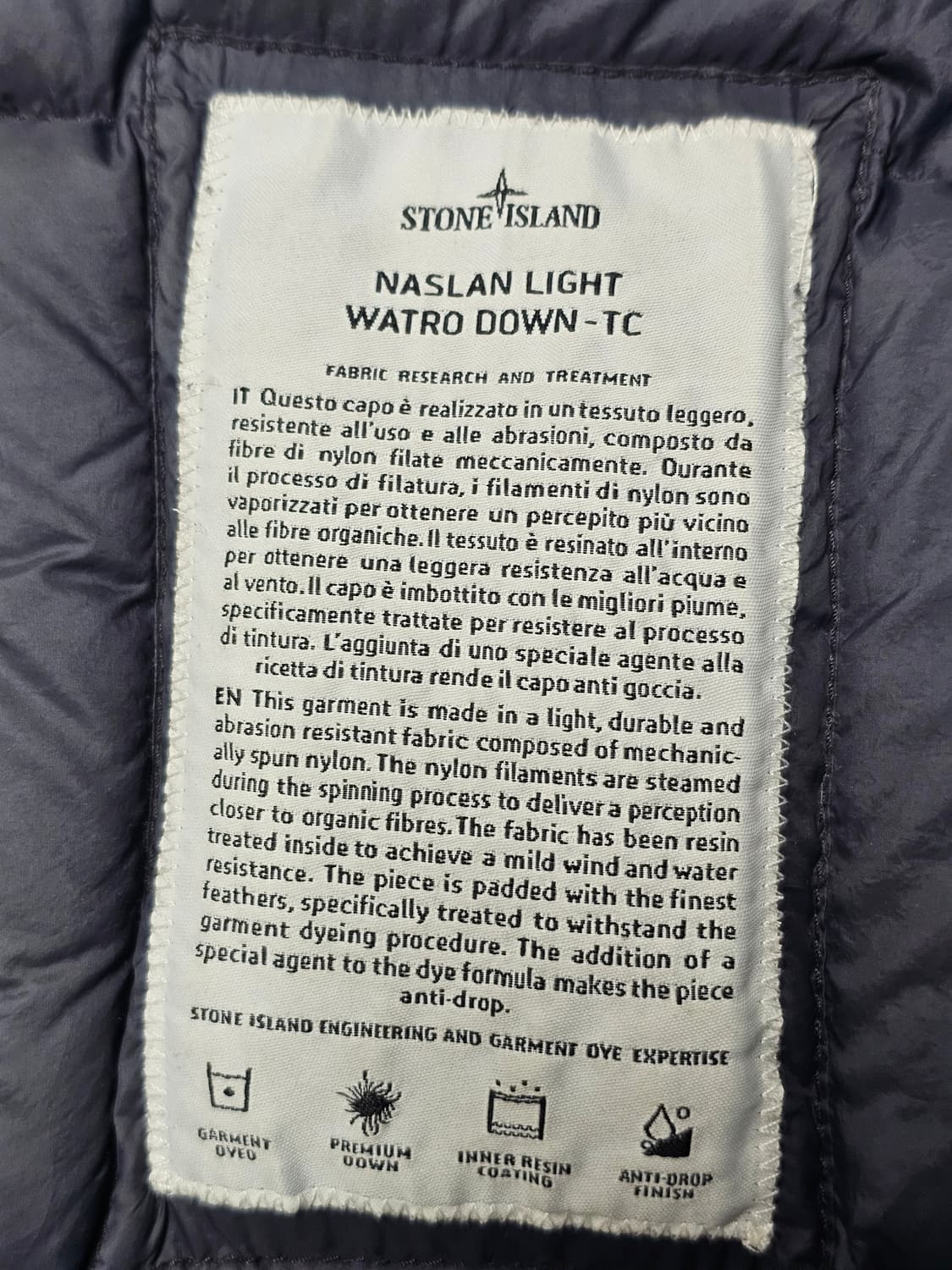 스톤아일랜드 NASLAN LIGHT WATRO DOWN-TC 패딩 상품이미지9