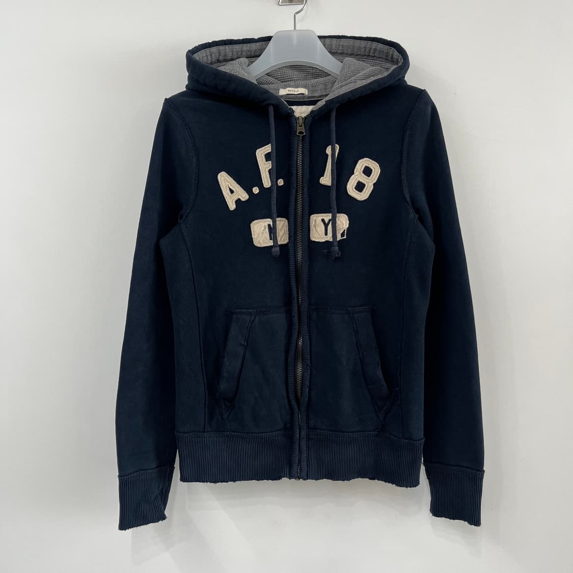 아베크롬비 자수로고 네이비 후드집업 상품이미지2