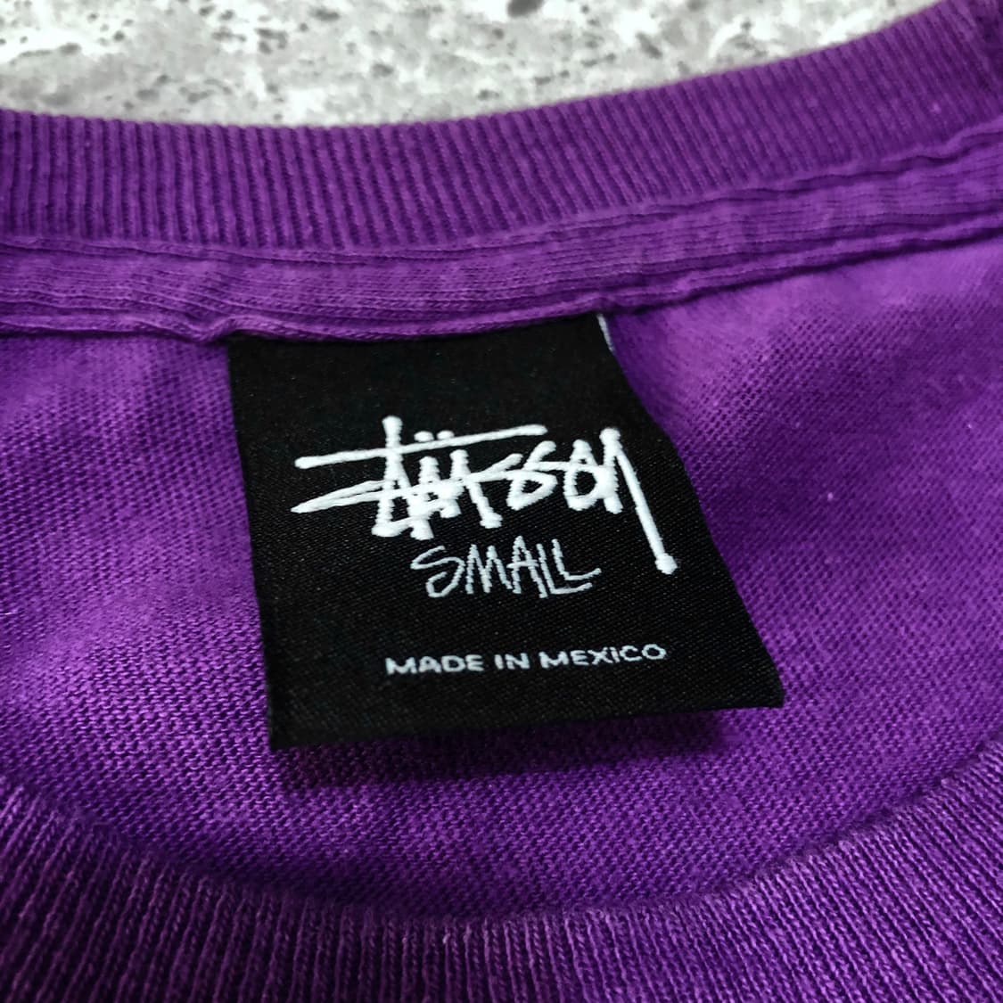 스투시 반팔 티셔츠 퍼플 프린트 깔끔 상품이미지5