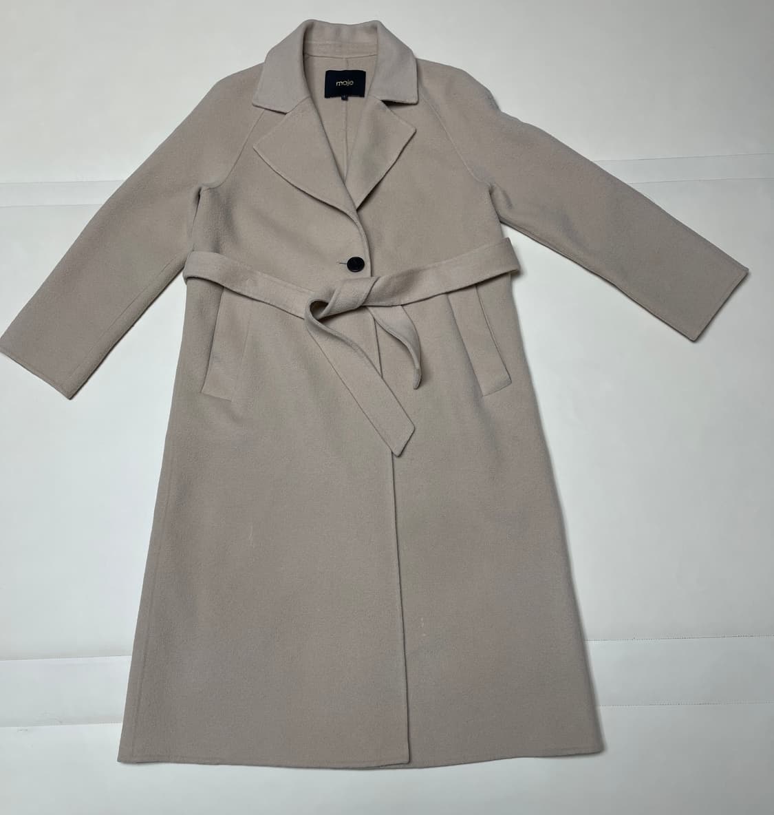 마쥬 베이지 캐시미어혼방 롱코트 상품이미지1