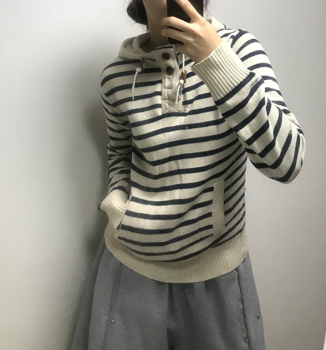 빈티지 스트라이프 후드티 상품이미지2