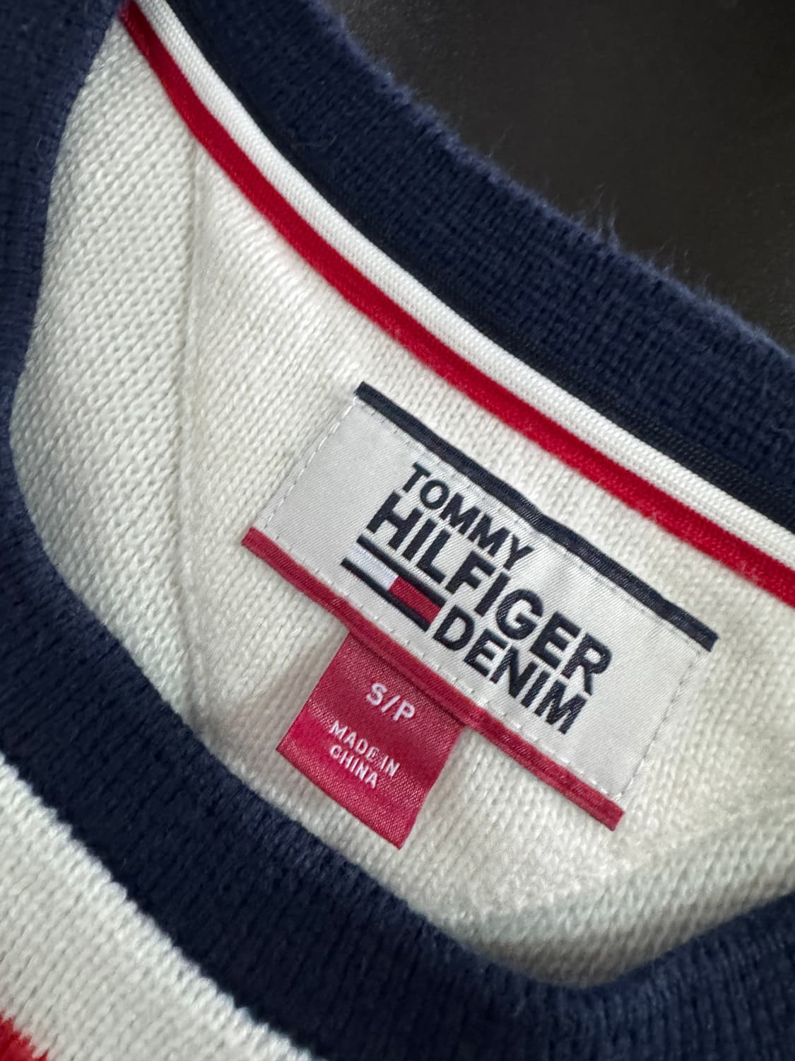 타미힐피거 데님 컬러 블록 코튼 니트 상품이미지3