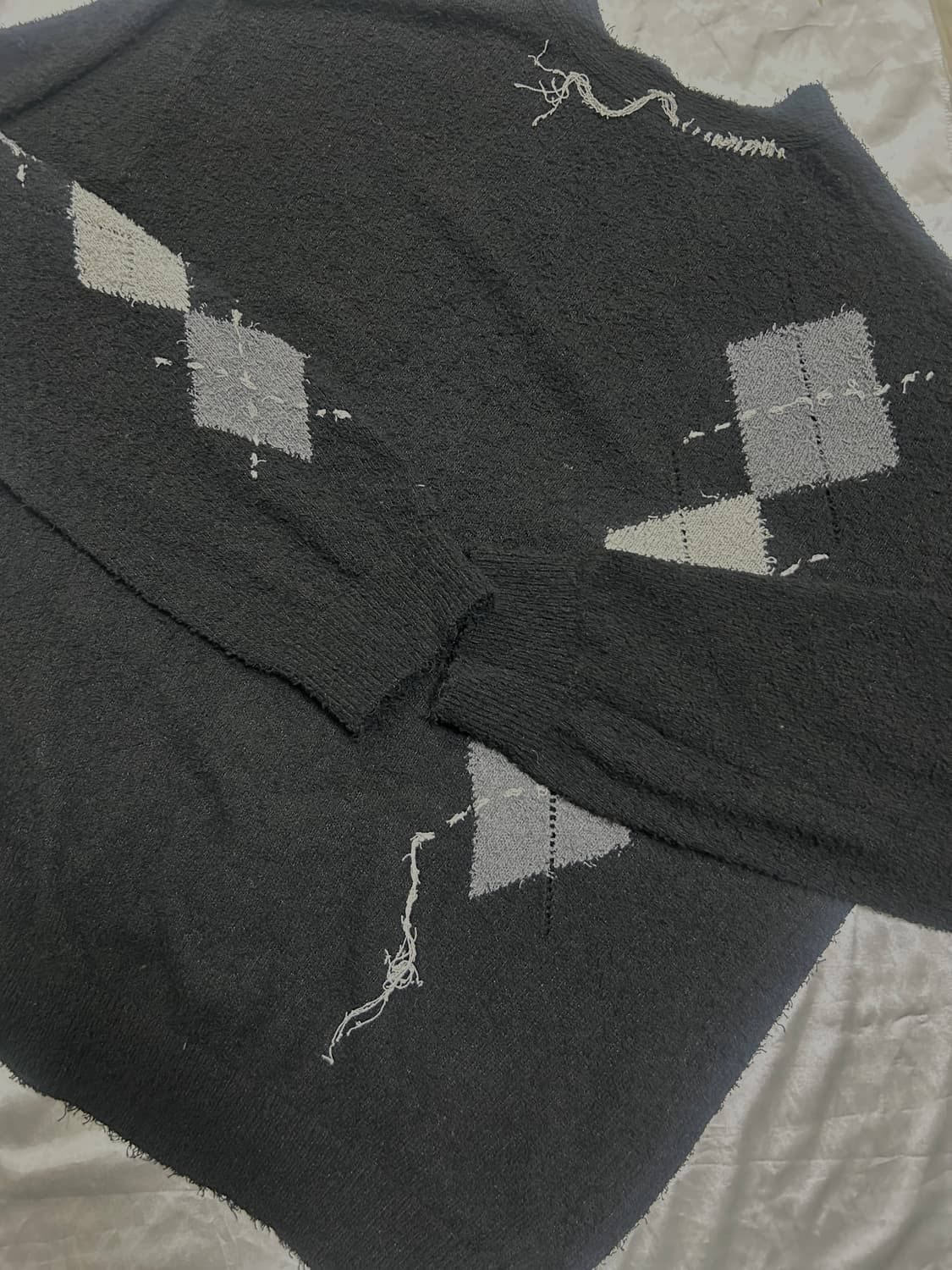 (새상품-M) youth Argyle Hand Stitch Knit 상품이미지6