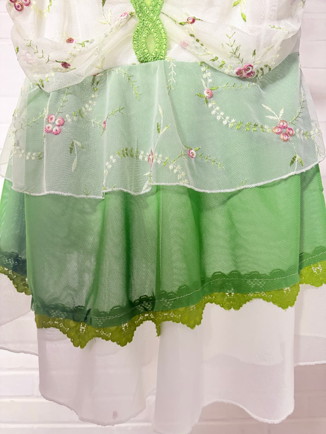 jpn vintage fairy green point blouse 상품이미지4