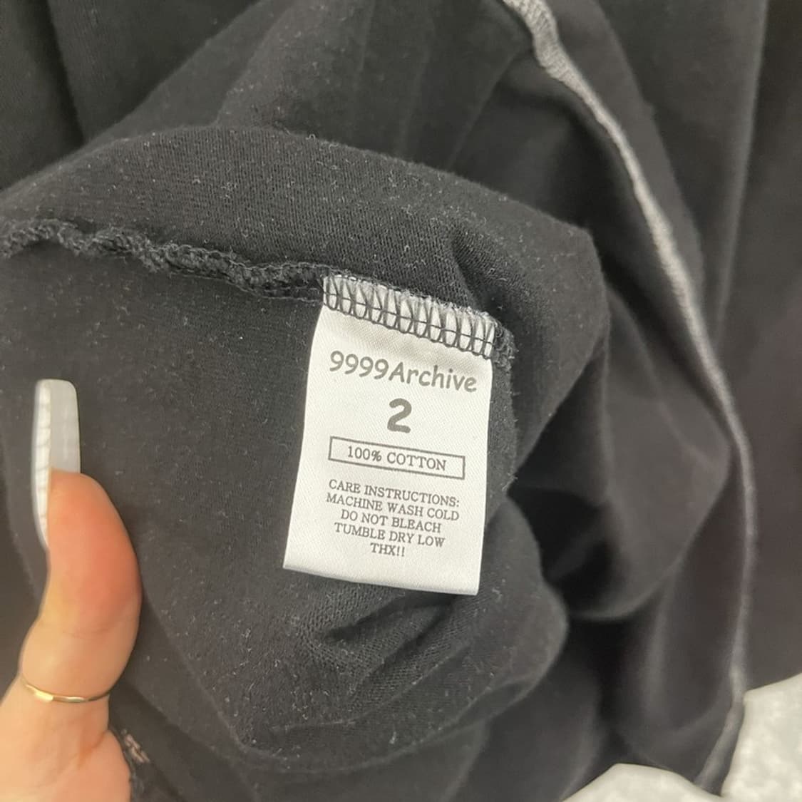 9999아카이브 스트릿 펑크 스켈레톤 레이어드 롱슬리브 2 C10914 상품이미지6