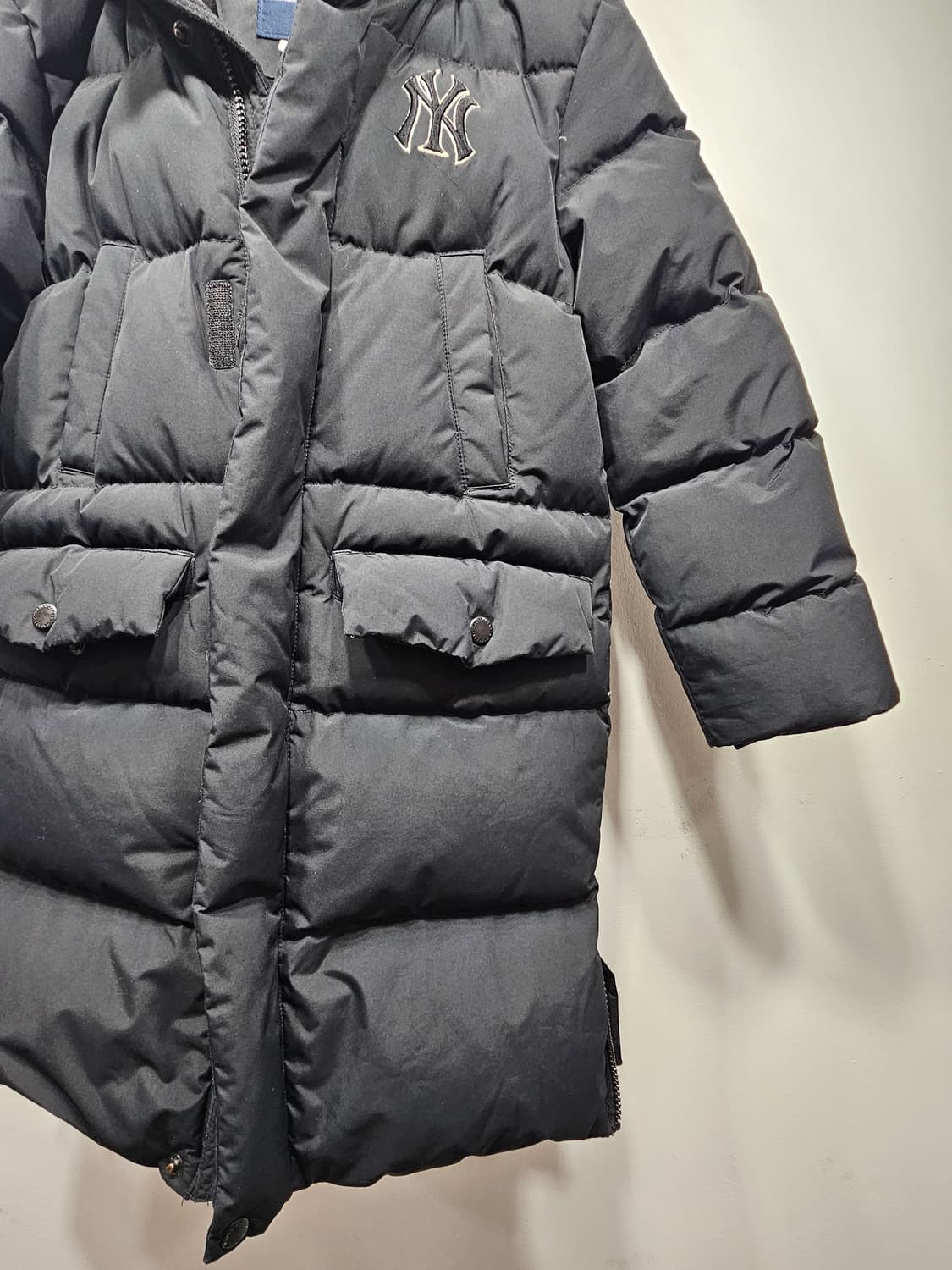 MLB 키즈 덕다운 롱패딩 블랙 7Y/120 상품이미지6