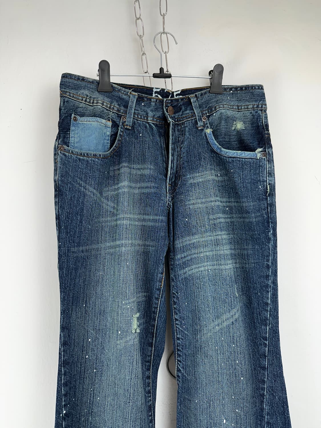 Paint Splatter Flare Denim Jeans 상품이미지5
