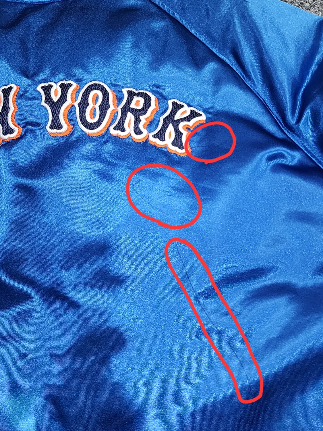 MLB 뉴욕 메츠 새틴 블루종 바시티 다운 점퍼 100 상품이미지7