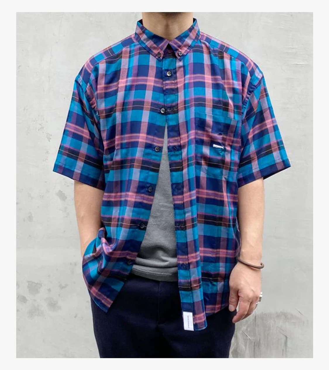 DESCENDANT - HYANNIS B.D SS CHECK SHIRT 상품이미지2