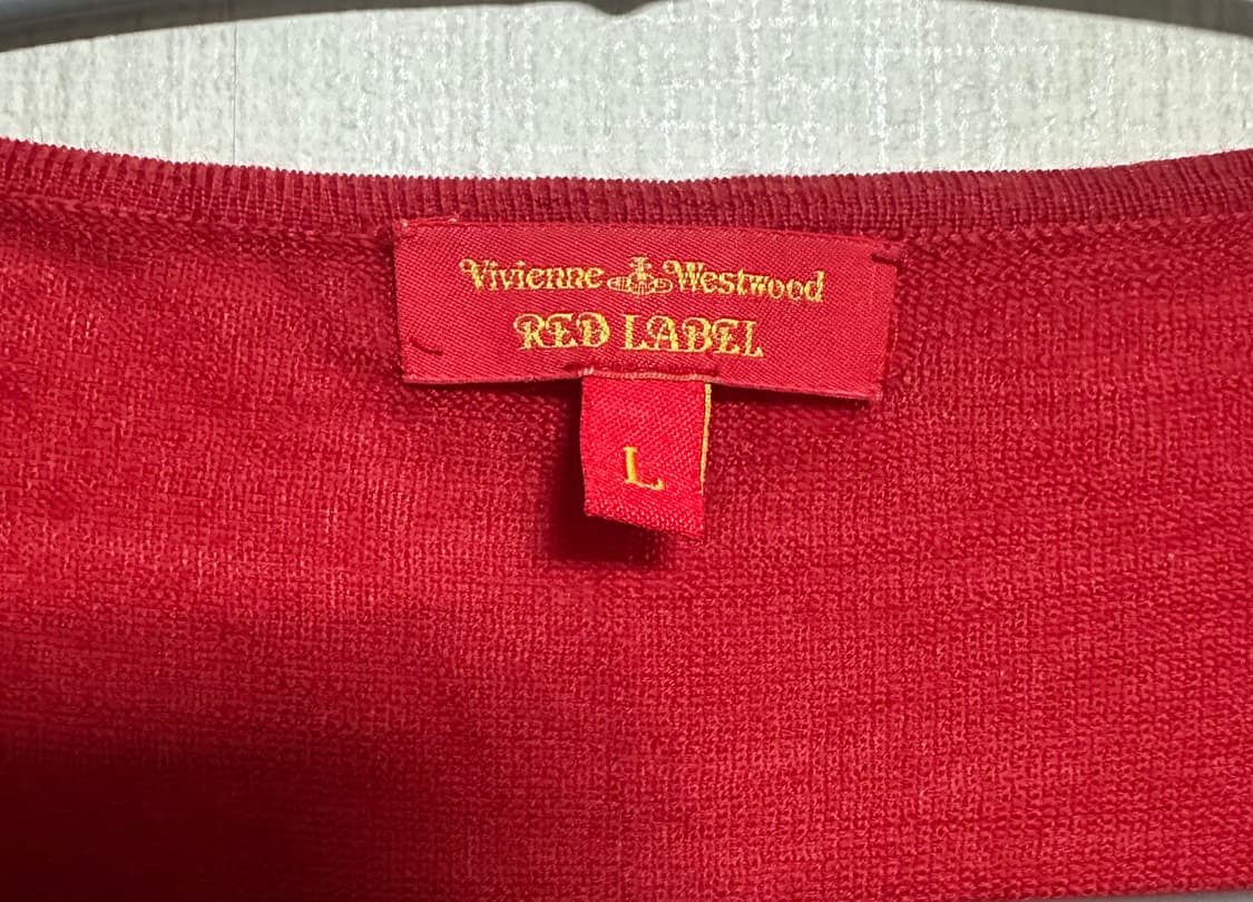 비비안웨스트우드 드레이핑 니트 원피스 레드  상품이미지3