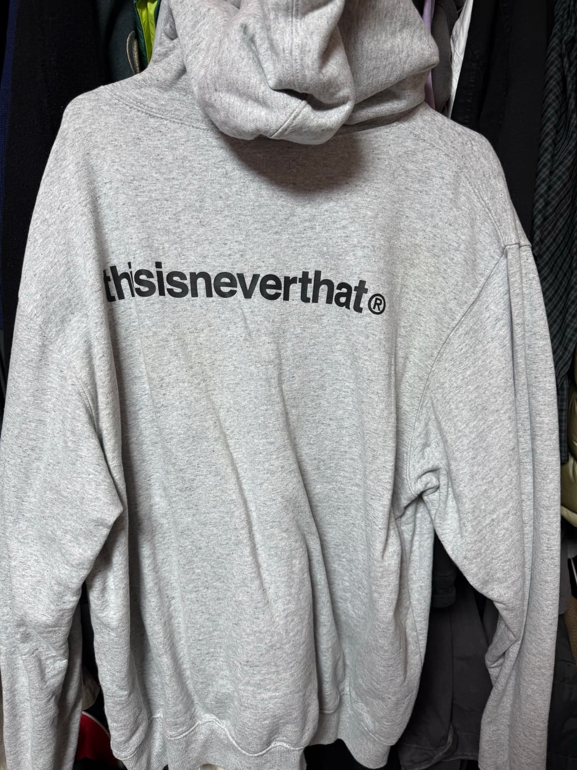 디스이즈네버뎃 그레이 후드티 상품이미지3