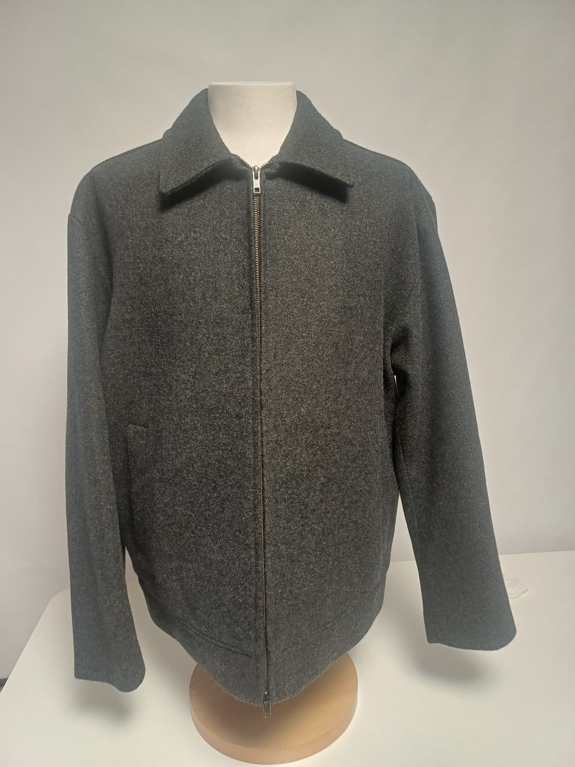 [L/100] 마인드브릿지 F.O.W 울 블렌드 투웨이 집업 블루종 상품이미지1