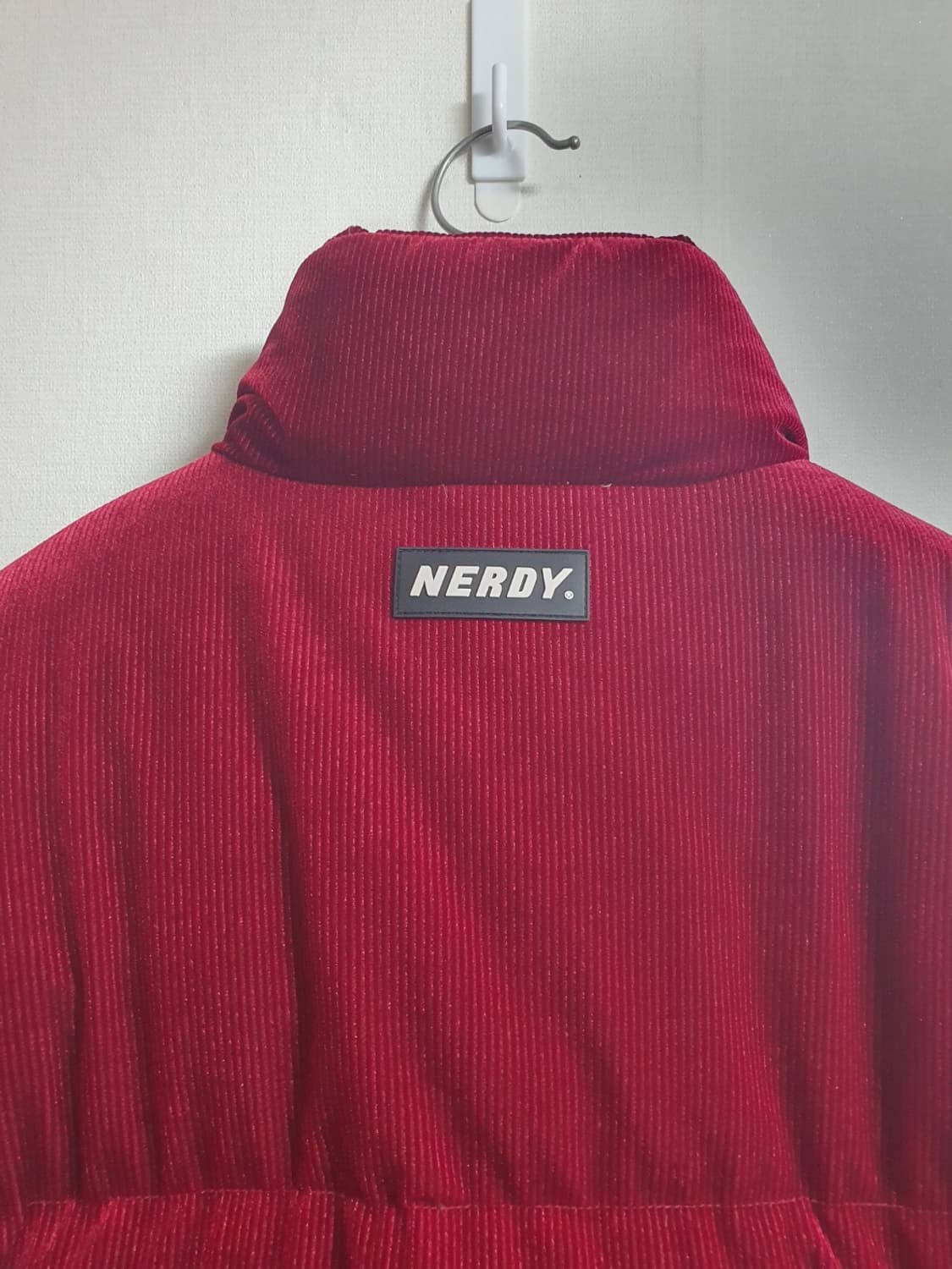 버건디 코듀로이 벨벳 다운 자켓 – 널디 / 숏기장 / S 상품이미지6