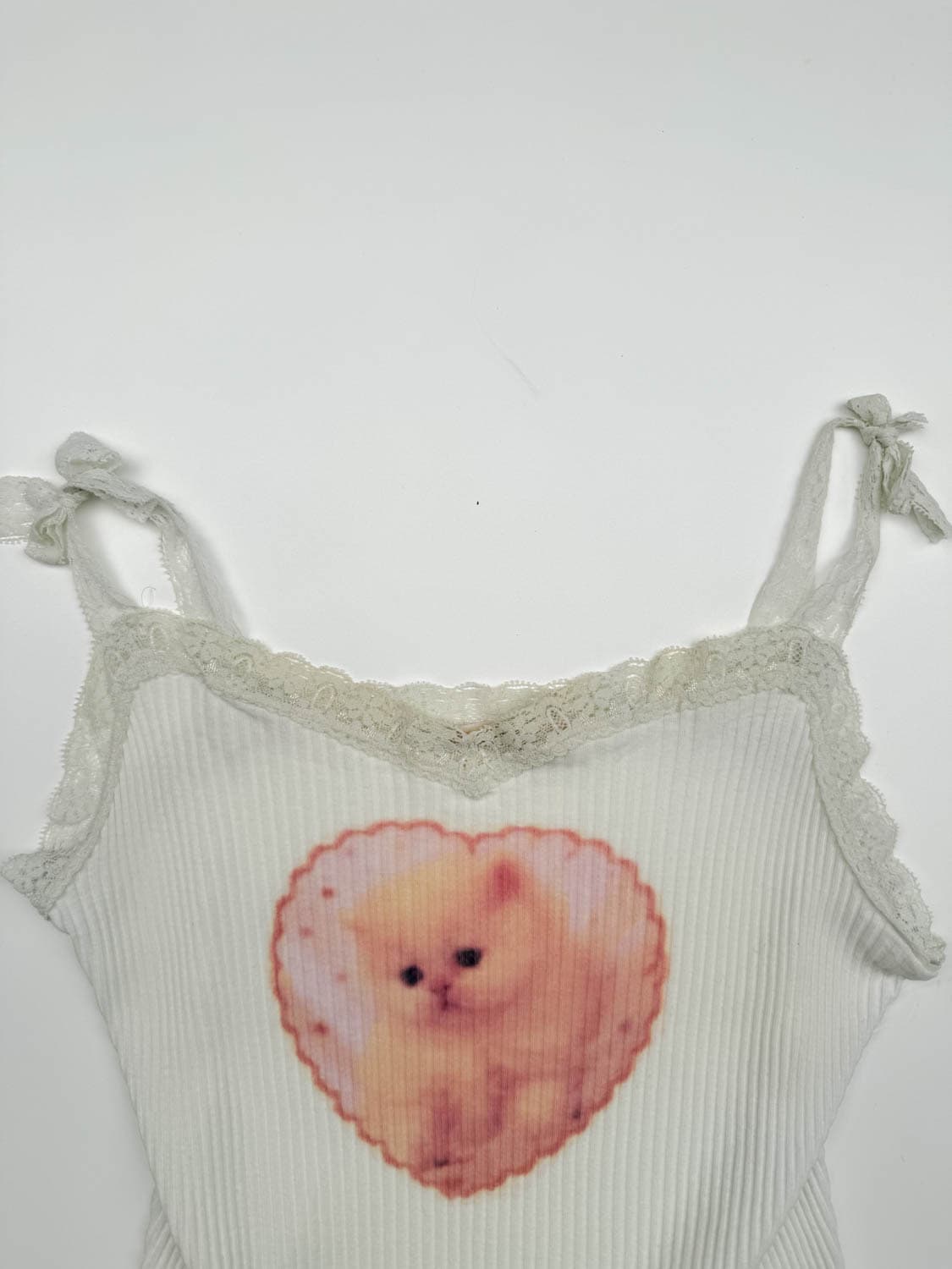 고양이 프린팅 슬리브리스 상품이미지6