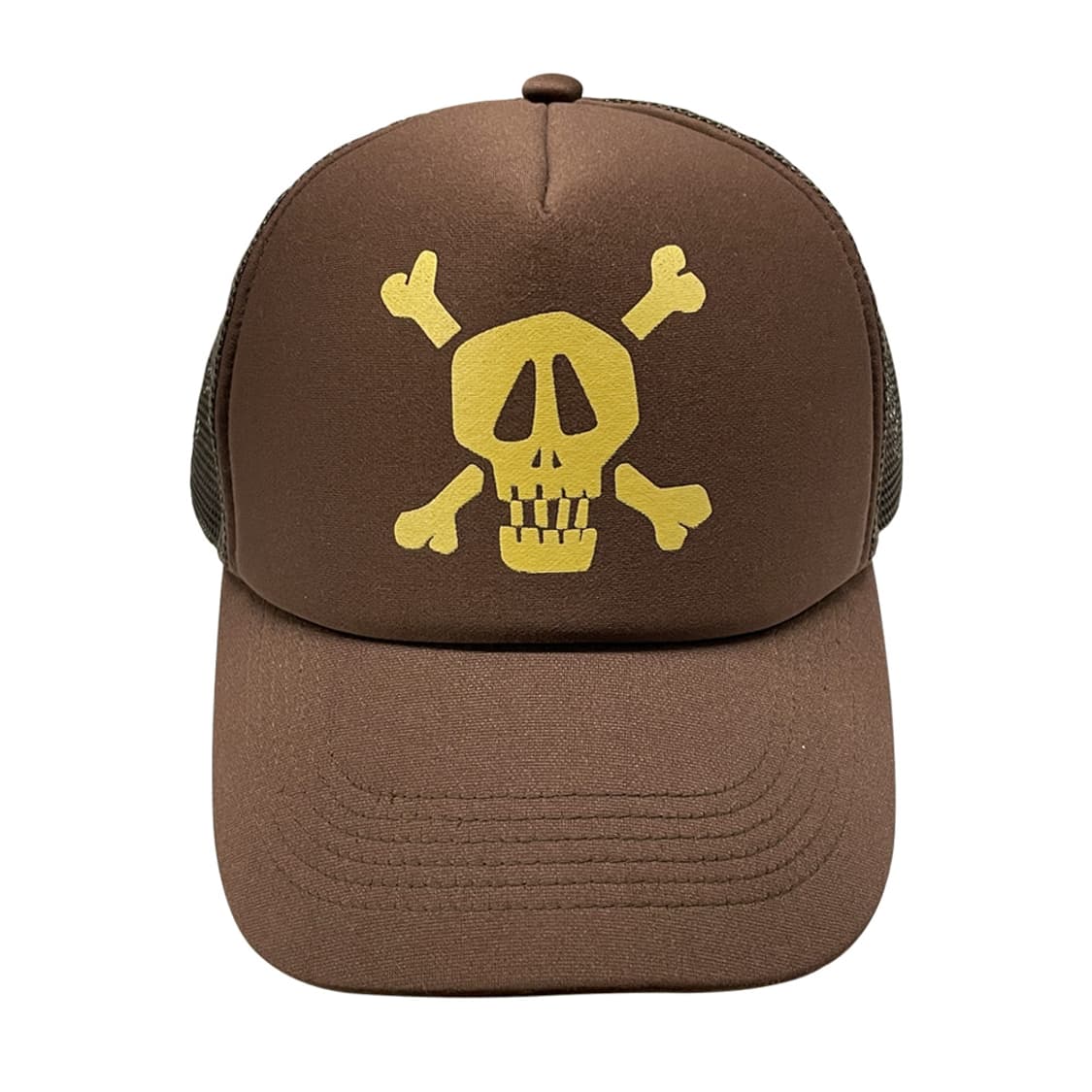 스투시 스컬 로고 메쉬캡 브라운/골드 상품이미지2