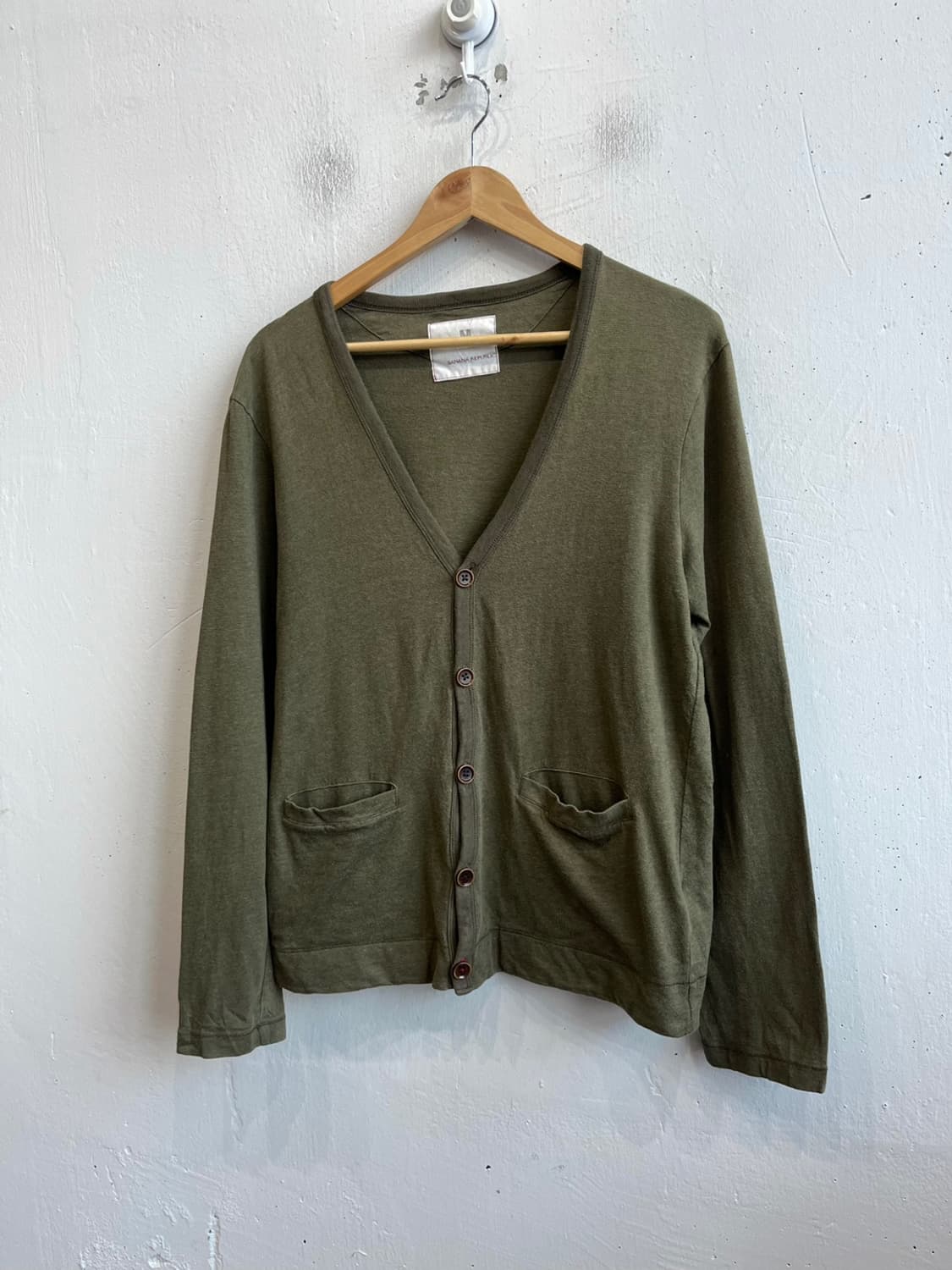 바나나리퍼블릭 카키 코튼 가디건 상품이미지1