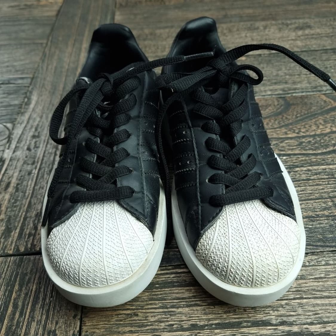 [아디다스] 마스토돈 맛 플랫폼 슈퍼스타 블랙 M19794 상품이미지2