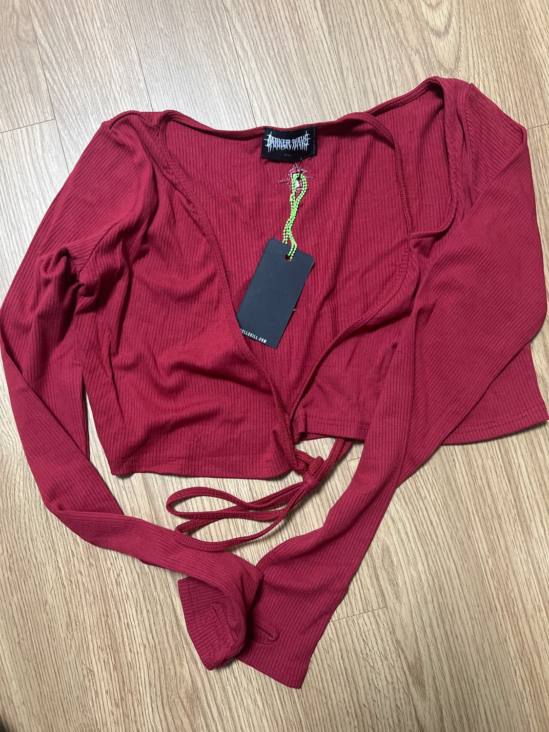 Fader Ribbed Wrap Top 상품이미지3