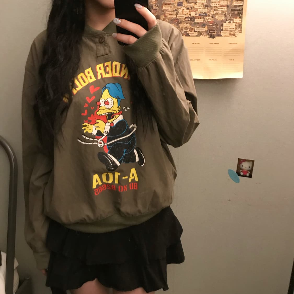 Vintage 빈티지 카키 심슨 맨투맨 상품이미지1