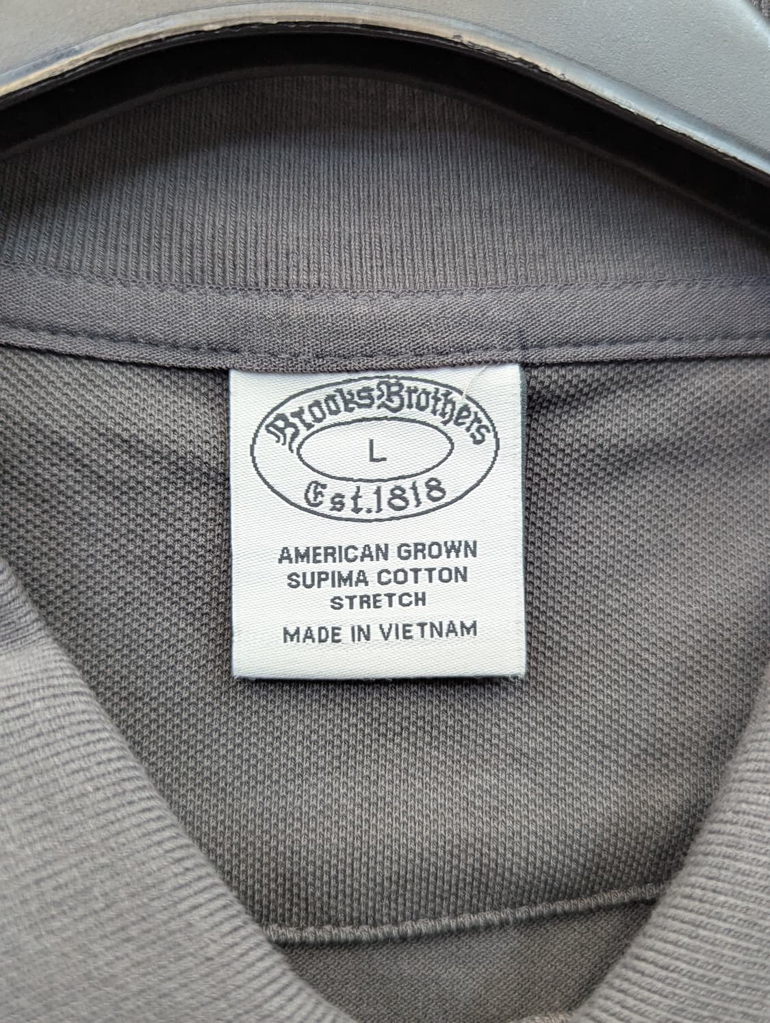 브룩스 브라더스 차콜 그레이 반팔 폴로티 상품이미지4