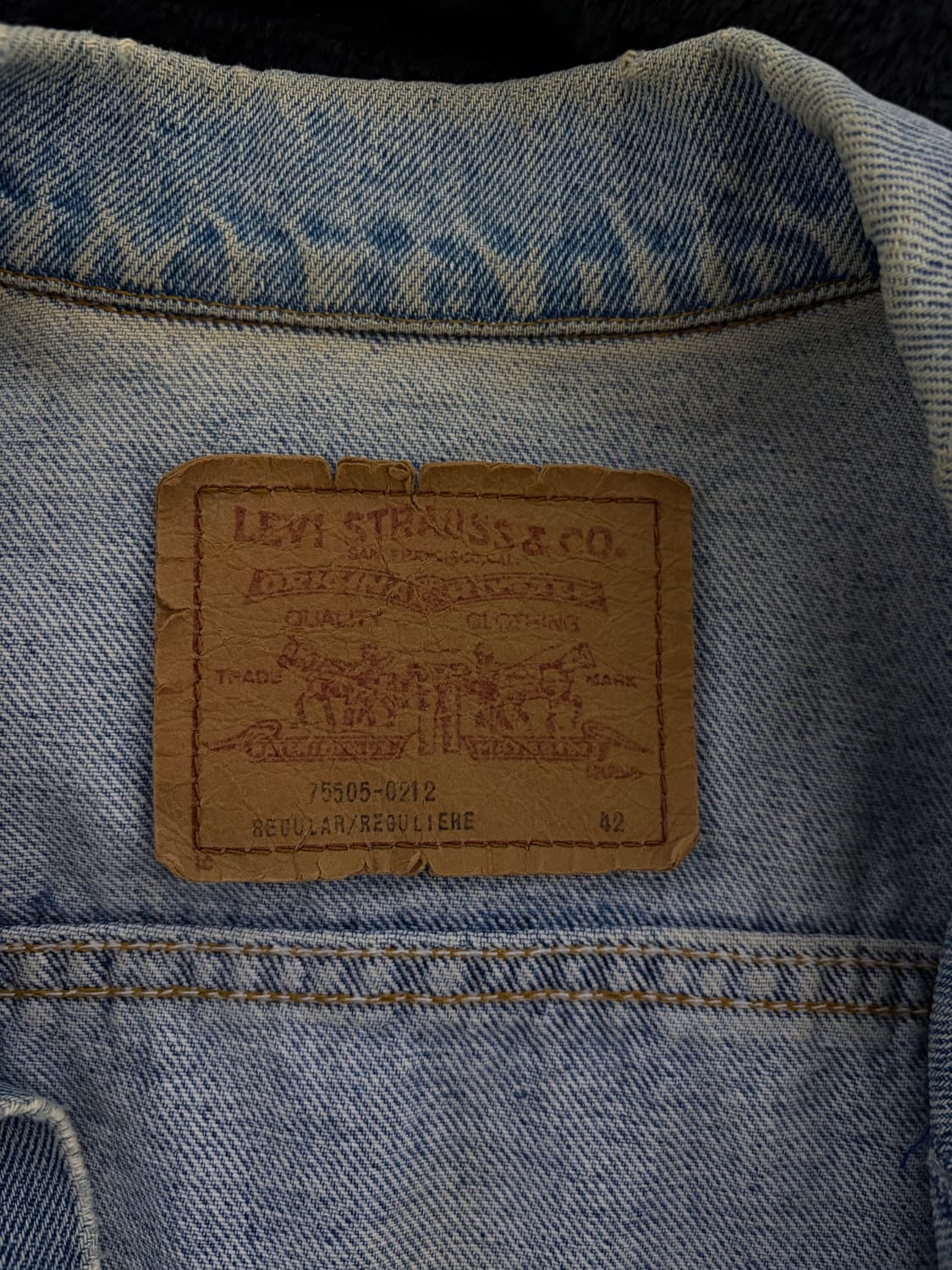 90‘s 리바이스 오렌지탭 트러커 데님자켓 L(42)사이즈 상품이미지5