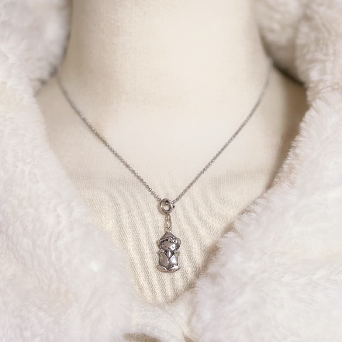 고전키티 헬로키티 925 실버 챰 튤립 키티 목걸이  상품이미지1