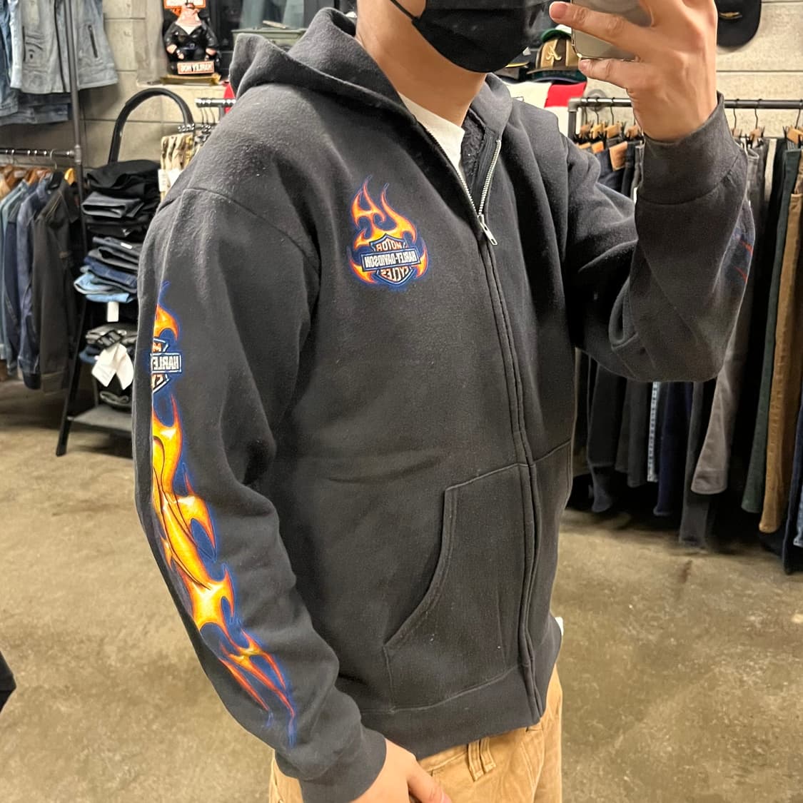 00s 할리데이비슨 플레임 후드 집업 (100) 상품이미지7