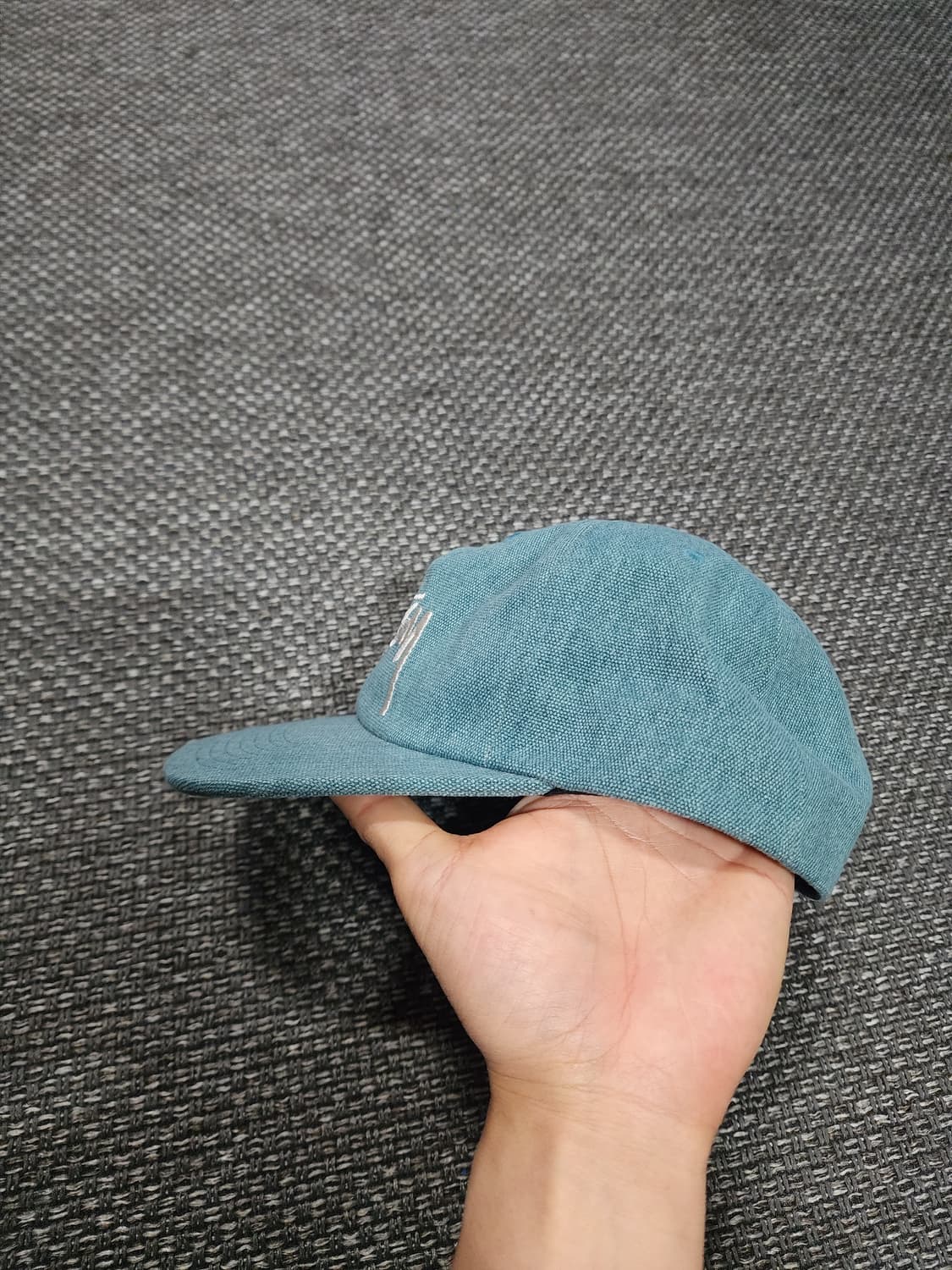 스투시 워시드 데님 볼캡 블루 색상 새상품 상품이미지8