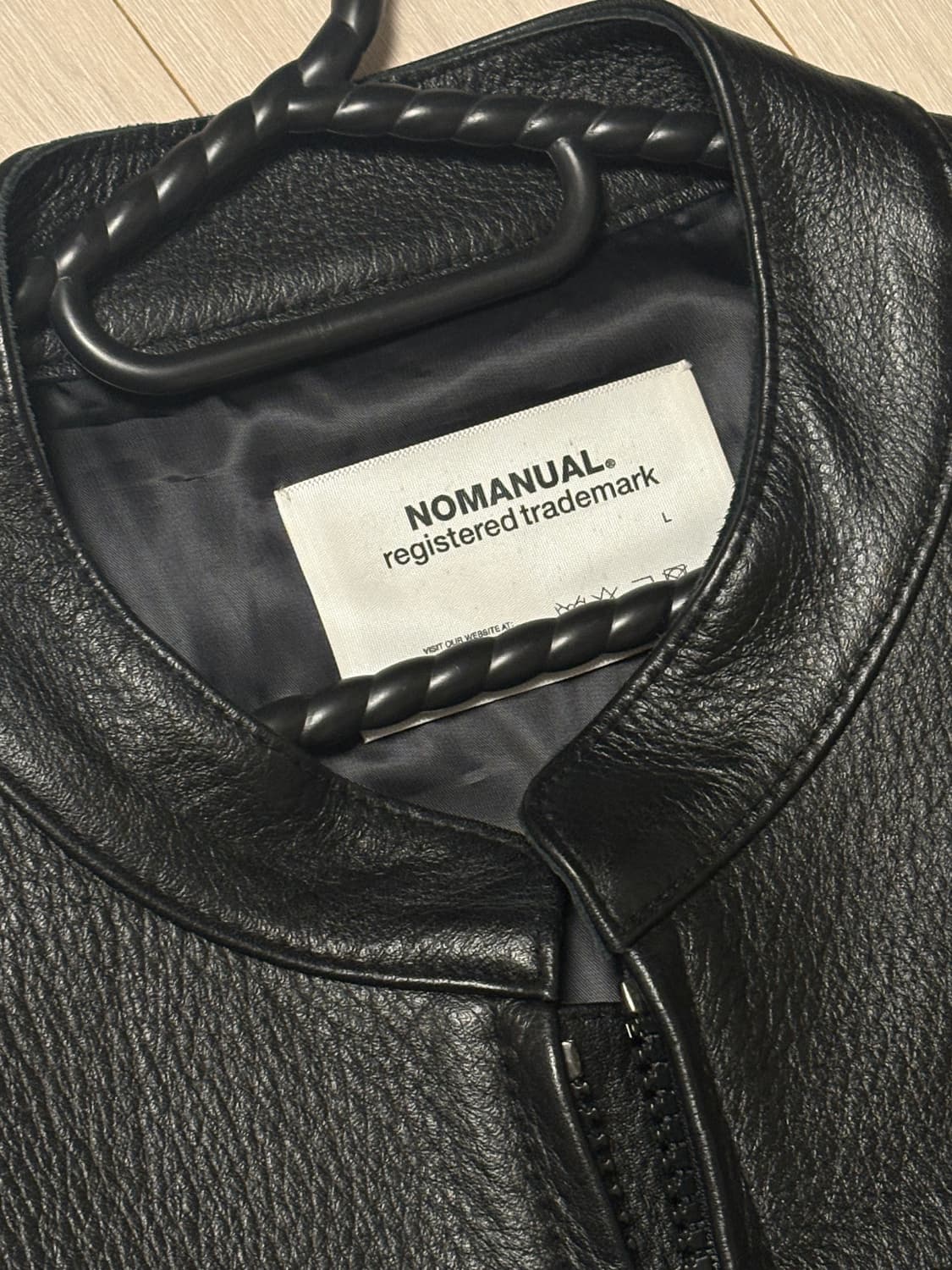 노매뉴얼 레이싱 레더자켓 L 상품이미지3