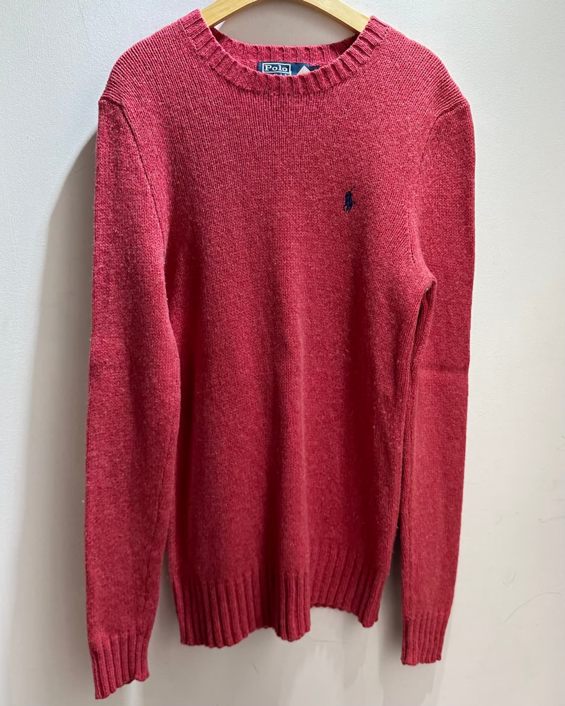 S 폴로랄프로렌 자수로고 라운드넥 핑크 니트 상품이미지2