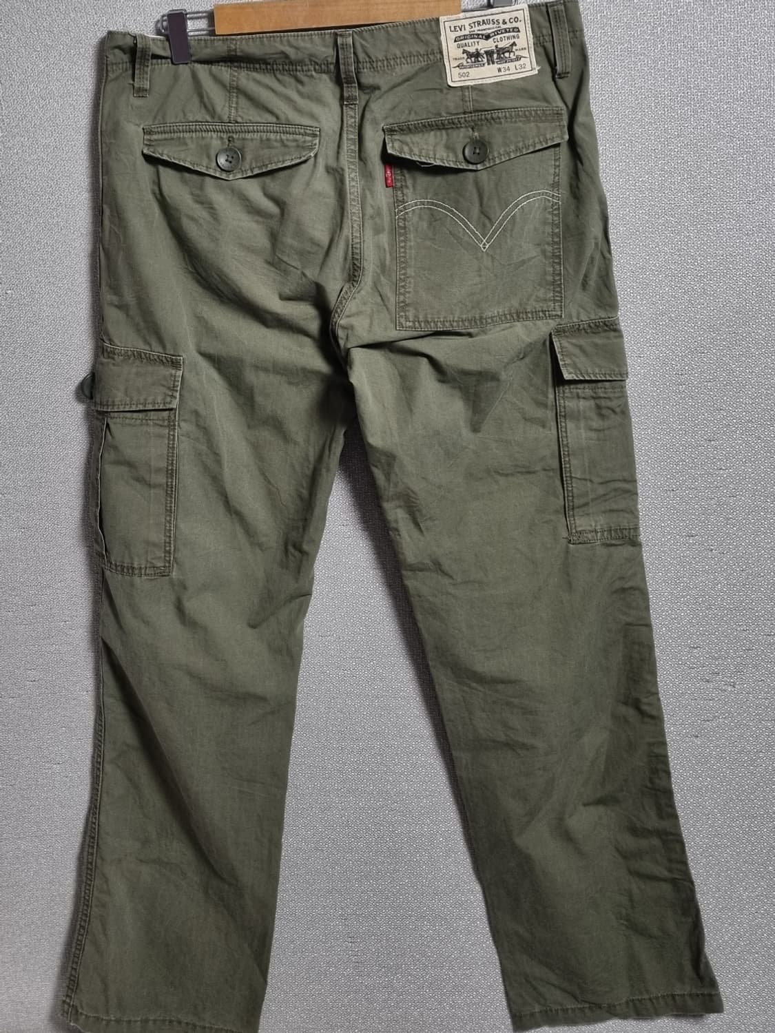 34 ) 리바이스 502 카키 카고팬츠 상품이미지2