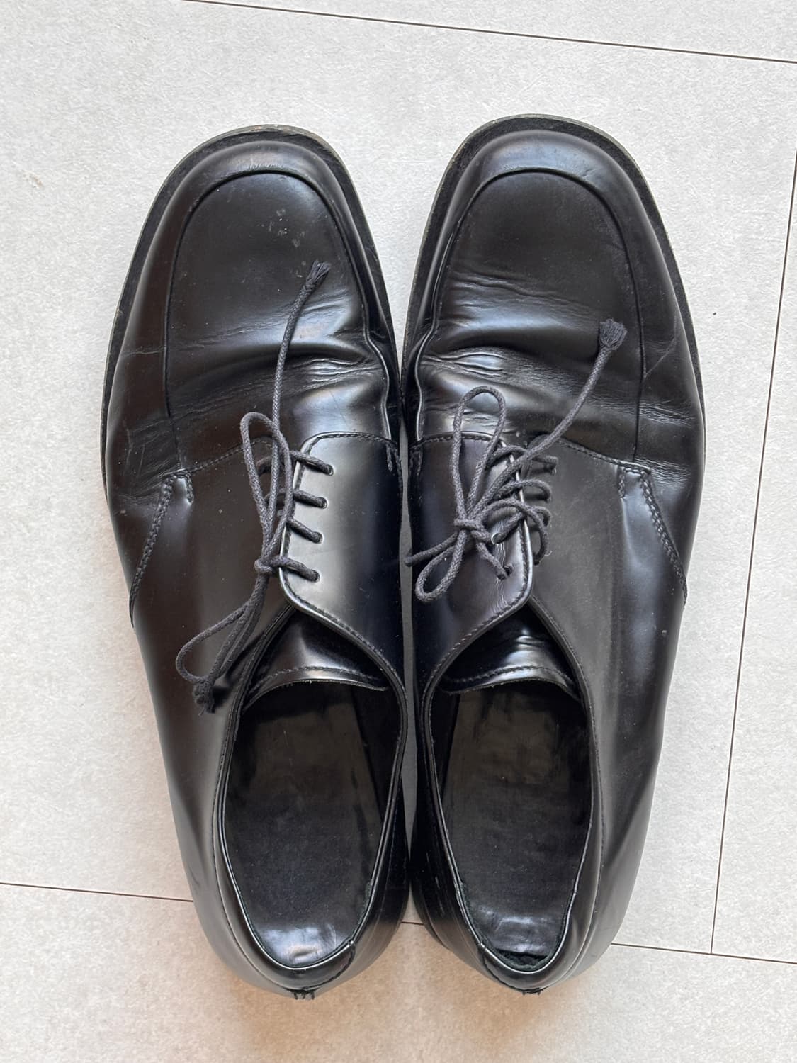 Vintage Prada SquareToe DerbyShoes UK8.5 상품이미지2