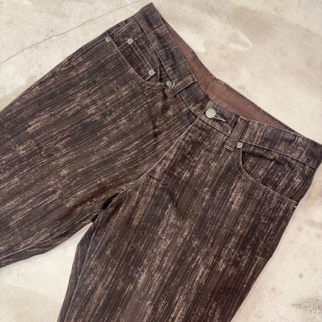 [L] 00‘s Tornado Mart Coated Flare Denim 상품이미지3