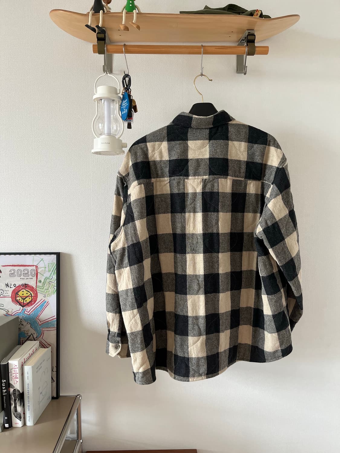 스투시 아워레가시 워크샵 보로우드 자켓 그레이 베이지 체크 상품이미지2