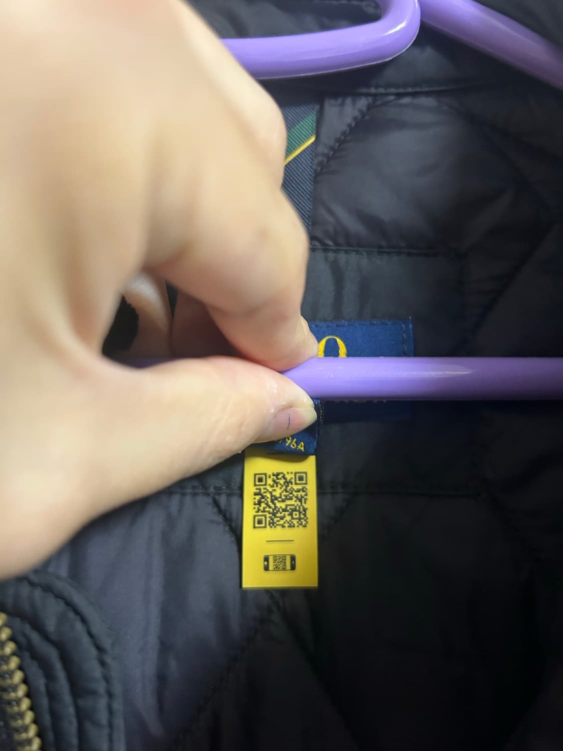 폴로 발수 퀄팅자켓 블랙 M 백화점판 상품이미지4