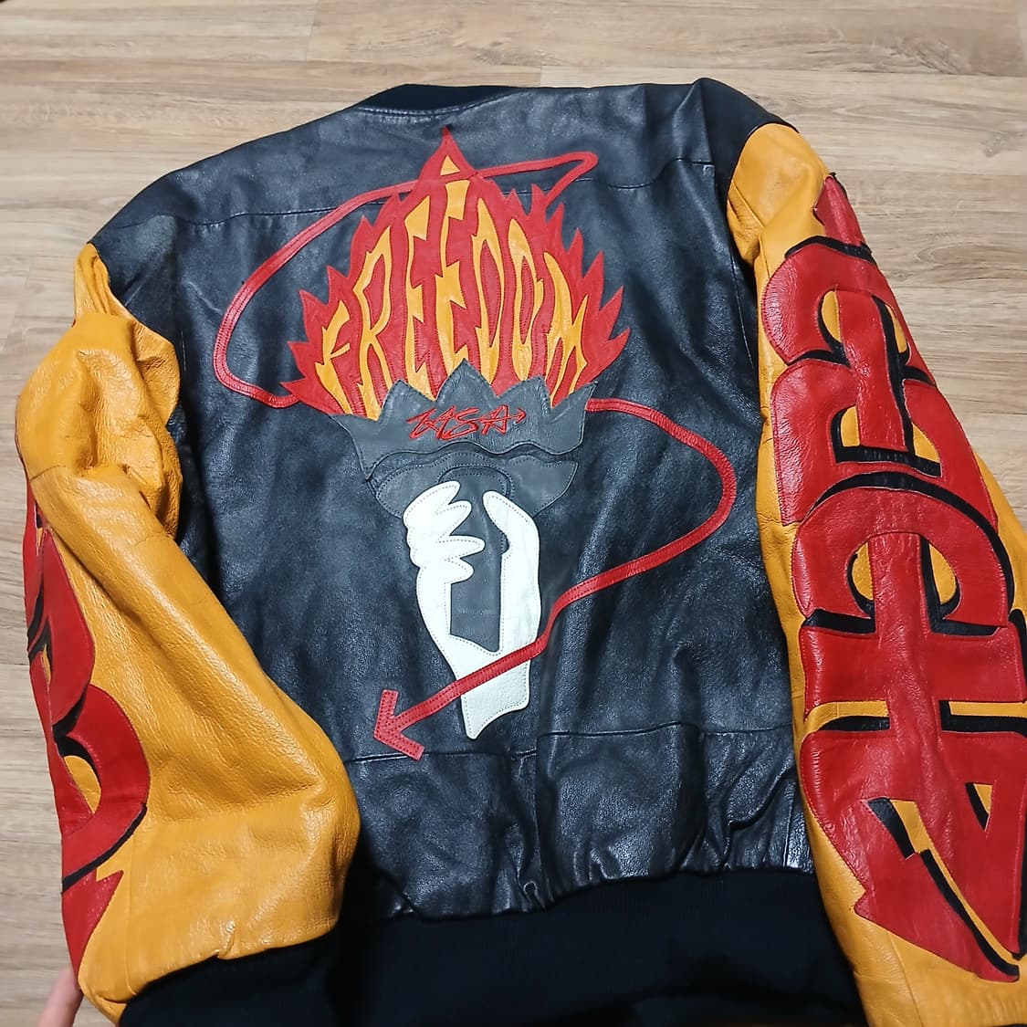 90s 마이클호반 가죽 레더 자켓 올드스쿨 빈티지 상품이미지1