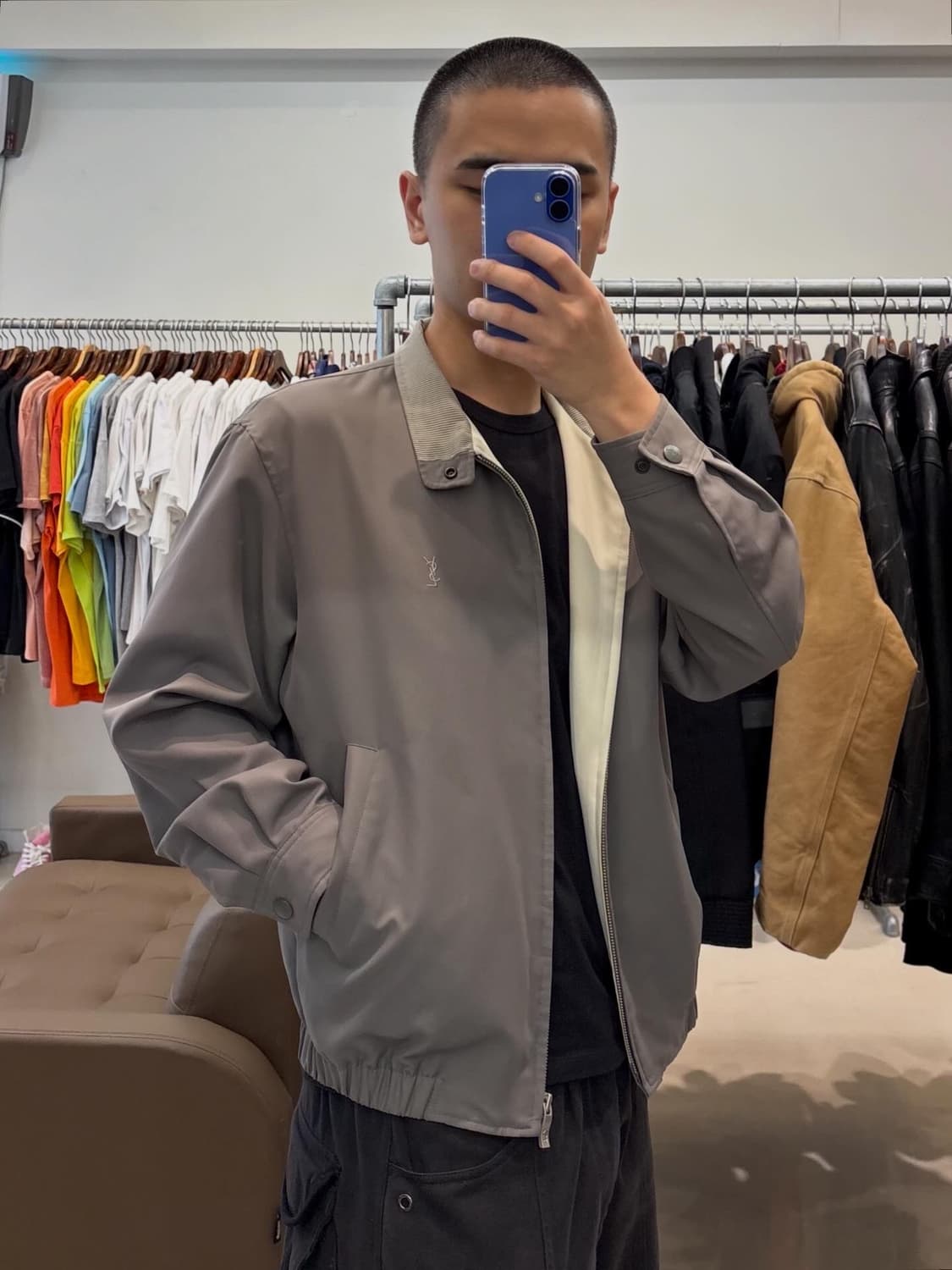 90s 입생로랑 블루종 자켓 상품이미지6