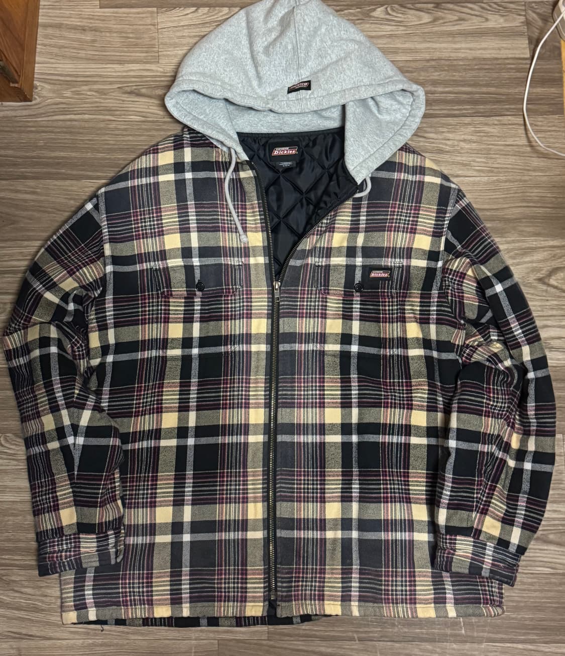 슈프림 디키즈 플란넬 후드집업 상품이미지1