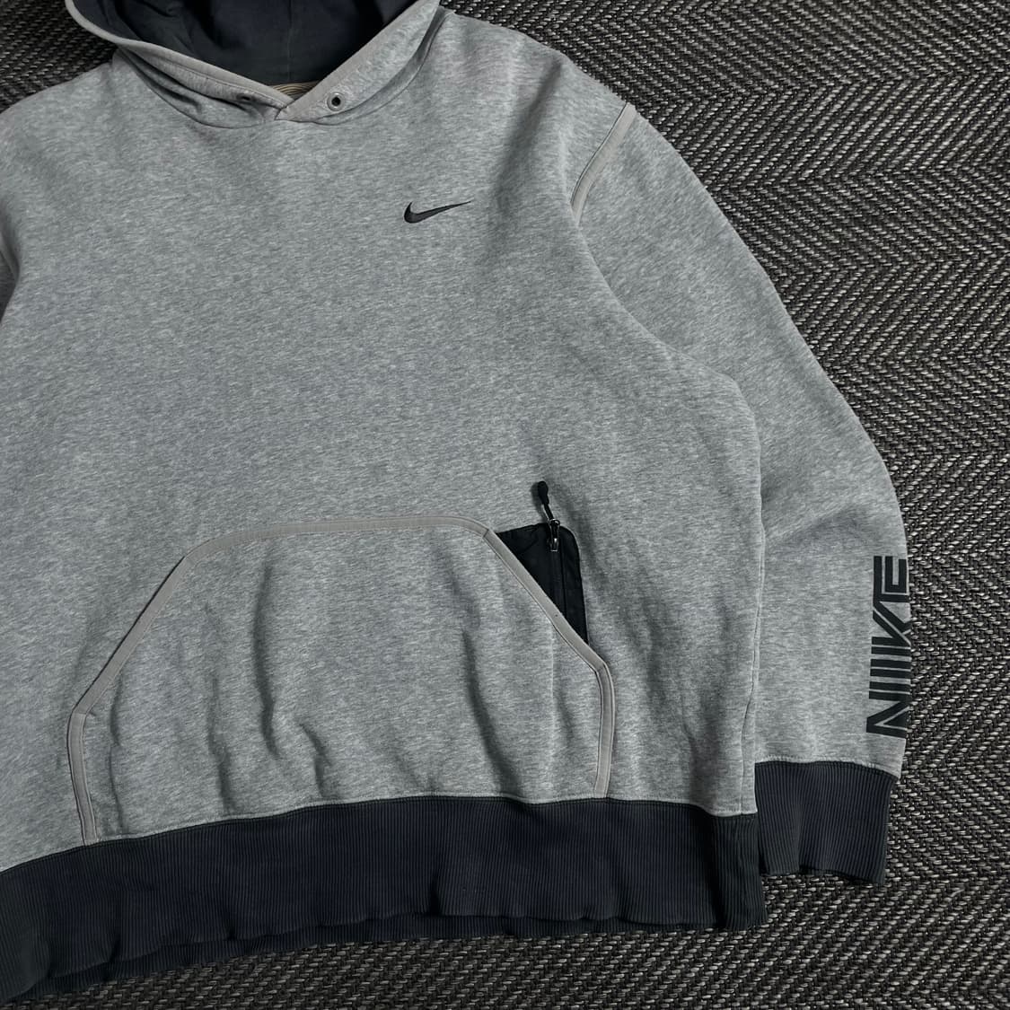 00s 나이키 올드스쿨 디테일 그레이 후드 티셔츠o 3539 상품이미지2