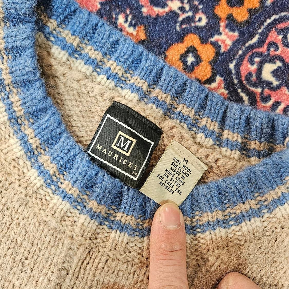 MAURICES 셰틀랜드 울(Wool)
100% 빈티지 스웨터
 상품이미지5