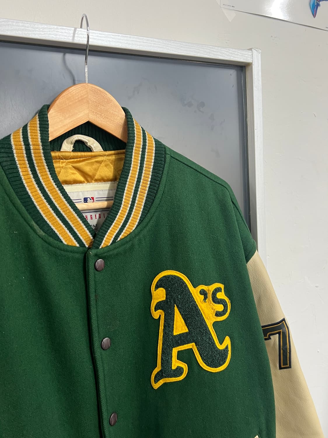 MLB F&F 오클랜드 애슬레틱스 카우레더 바시티 점퍼 상품이미지2