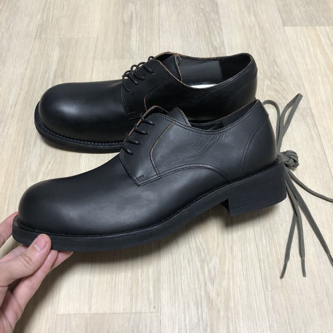 (275) 로맨틱 무브 더 아미 더비 슈즈 컷오프 블랙 더비 275 상품이미지1