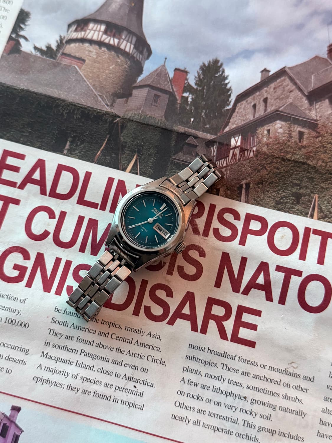 세이코 Seiko 오토매틱 17석 블루 레이디스  상품이미지2