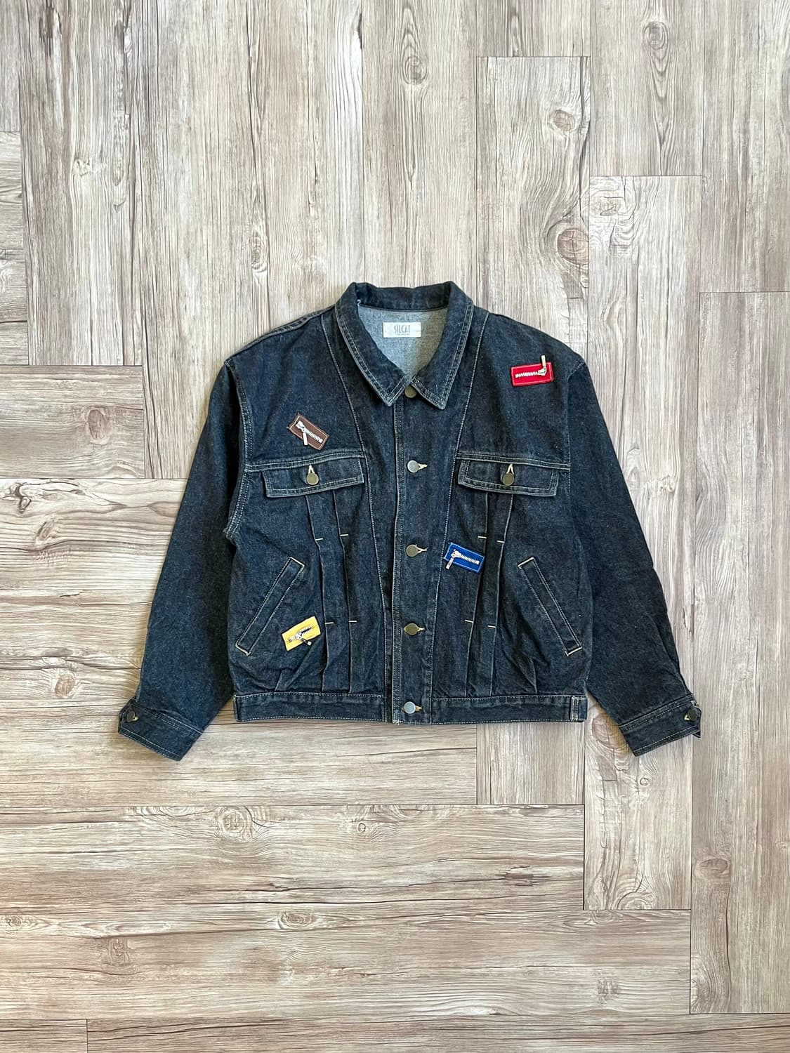 SILCAT 패치워크 데님 자켓 상품이미지1