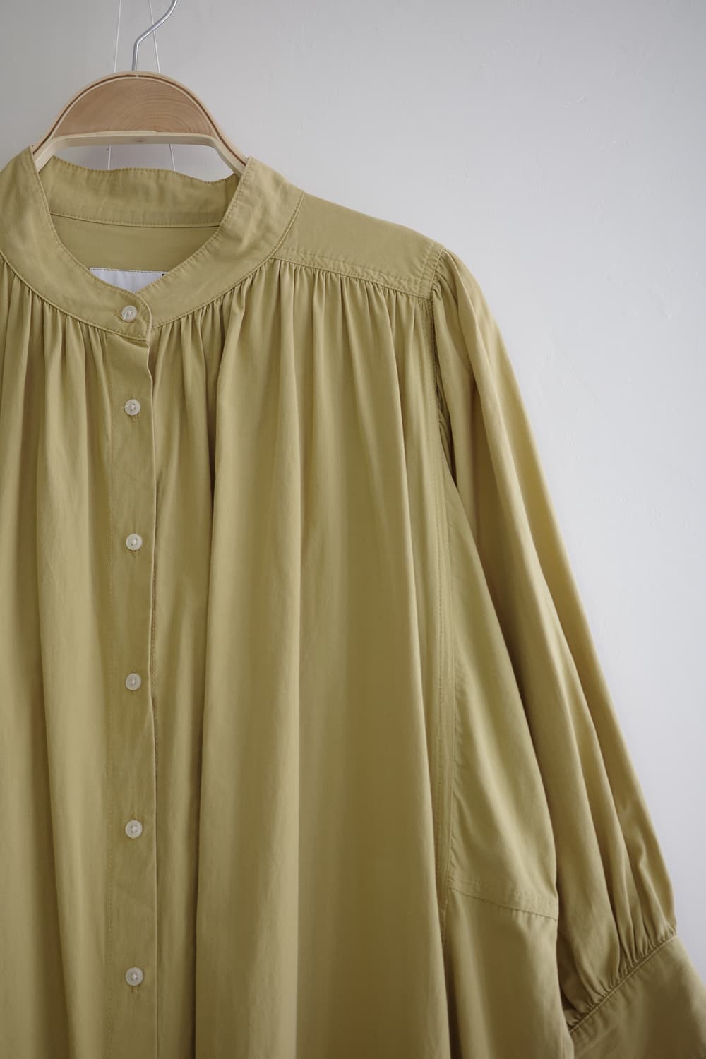 LAKOLE 겨자색 셔츠형 롱 원피스 상품이미지2