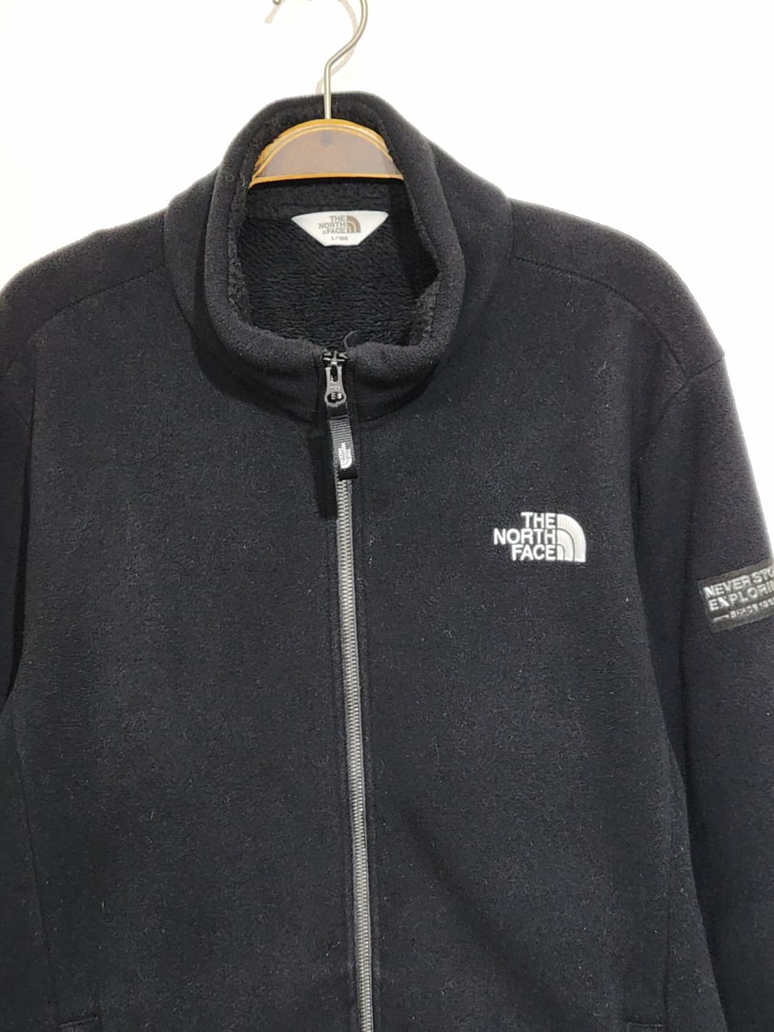 (L) 노스페이스 플리스 점퍼 블랙 후리스 자켓 안감털  상품이미지2
