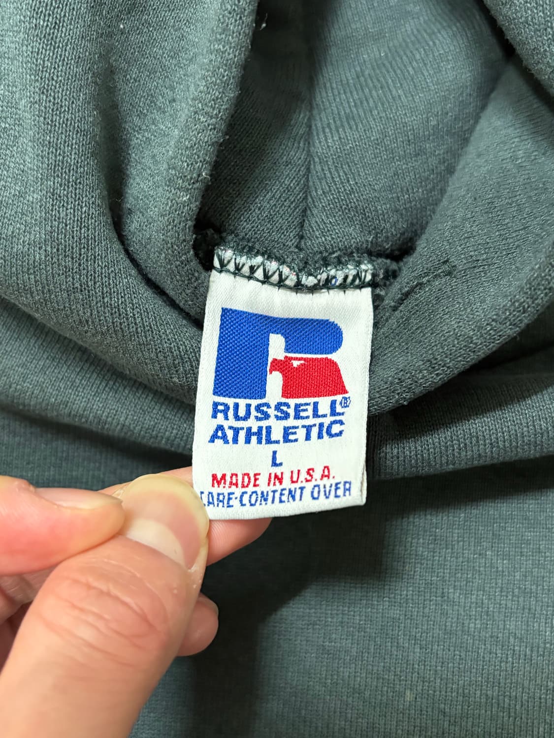 90s usa 러셀 후드 틸 세이지 상품이미지4